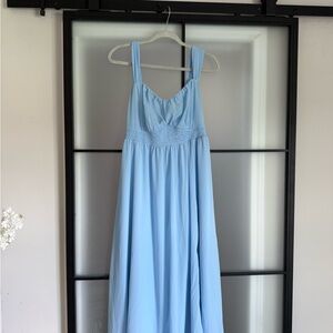 Elegant Light Blue Maxi Dress